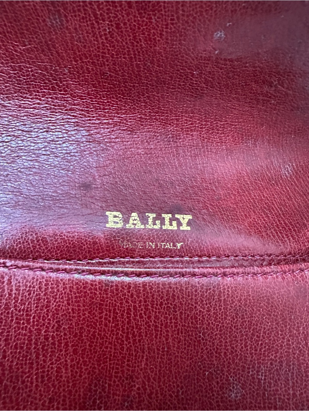 Vintage Bally Burgundy Leather Top Handle Bag - Picture 10 of 14